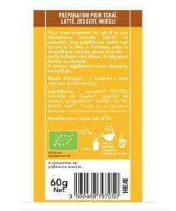 Golden Latte Curcuma/Vanille BIO, 60 g